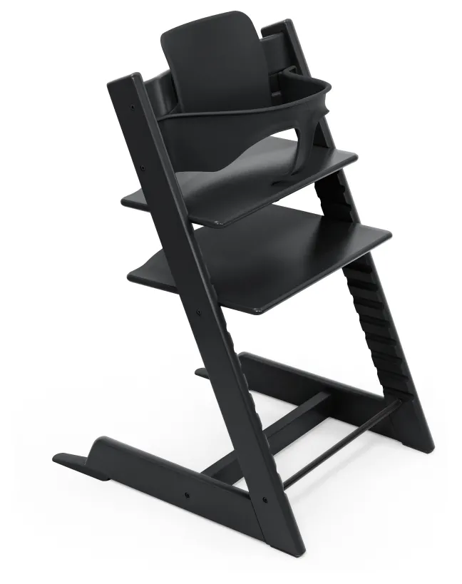 STOKKE® Mega Set Tripp Trapp® schwarz + Babyset² schwarz + Tray Tisch schwarz