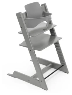 STOKKE® Mega Set Tripp Trapp® Storm grey + Babyset² Storm grey + Tray Tisch storm grey