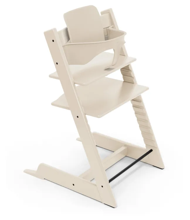STOKKE® Mega Set Tripp Trapp® Vanilla White + Babyset² Vanilla White + Tray Tisch Vanilla white
