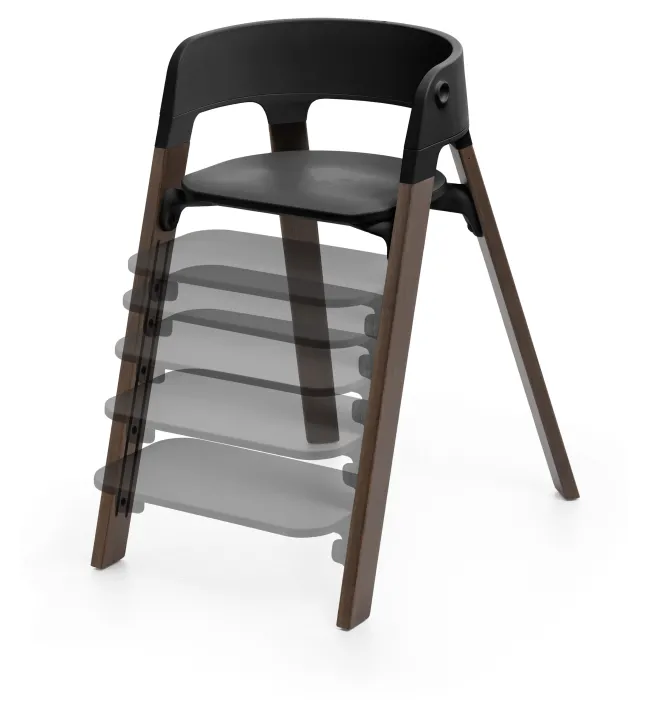 STOKKE® Steps™ Hochstuhl Set schwarz/warm braun