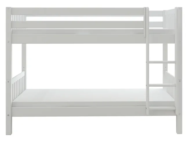 THUKA Nordic Etagenbett Crossbar mit gerader Leiter weiß