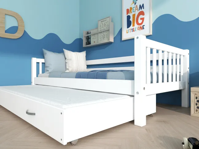THUKA Nordic Tagesbett Crossbar mit Gästebett weiß