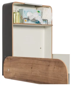 Timkid KAWAmidi Wickeltisch modern and slim anthrazit/Eiche Dekor/anthrazit