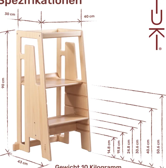 Tuki® Lernturm greywash