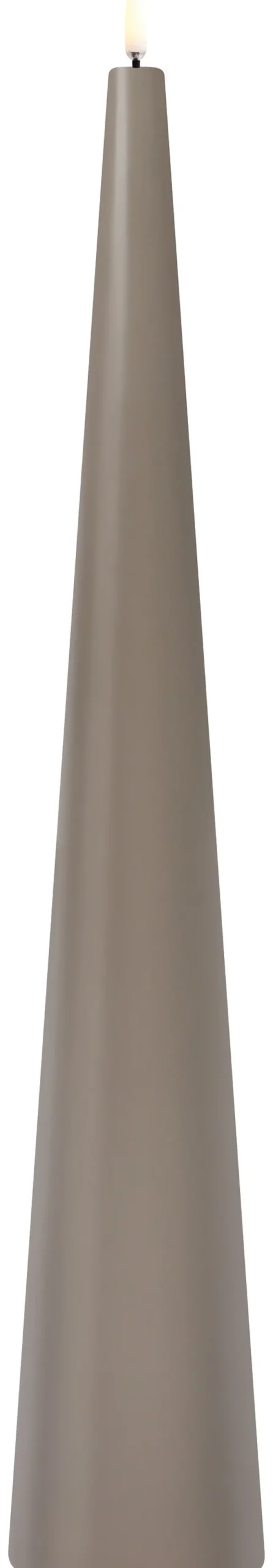 UYUNI LED Kerze konisch Smooth 8,3x50 cm Sandstone