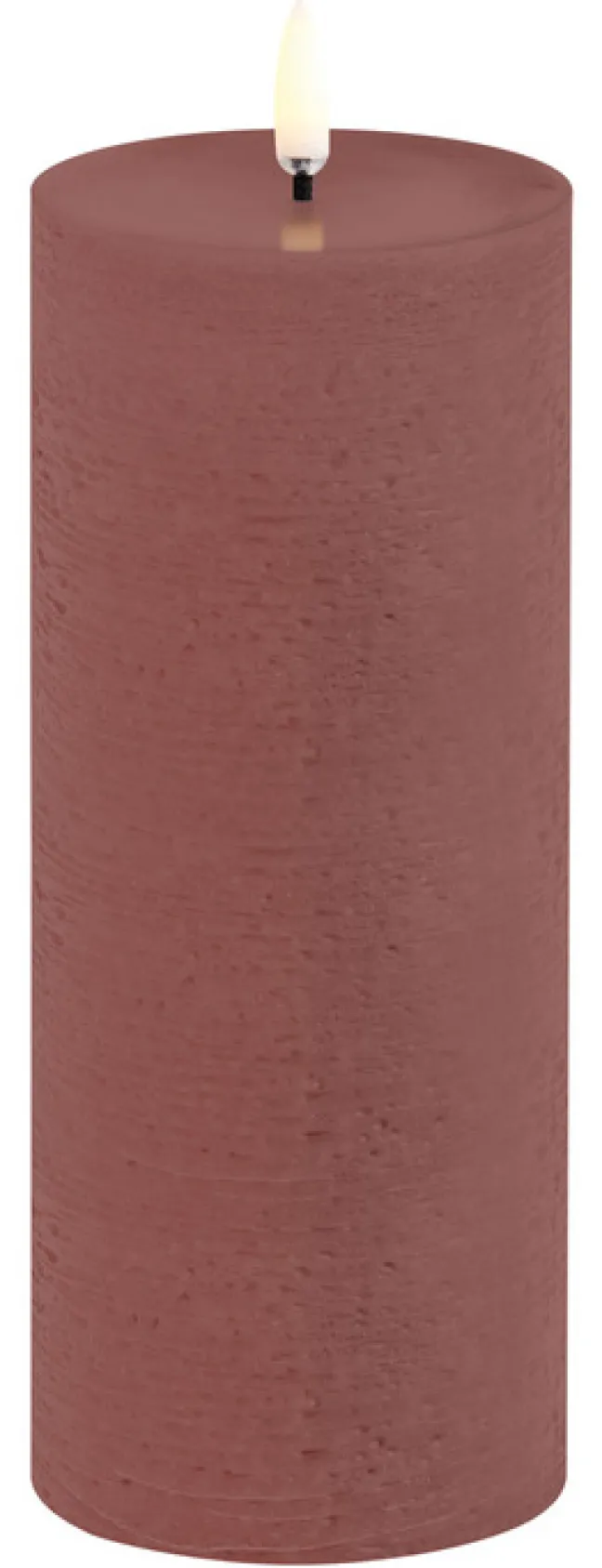 UYUNI LED Kerze Rustic 7,8x20 cm Terracotta