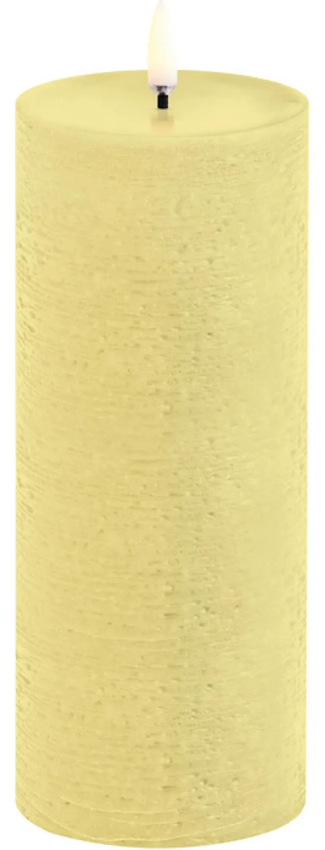 UYUNI LED Kerze Rustic 7,8x20 cm Wheat Yellow