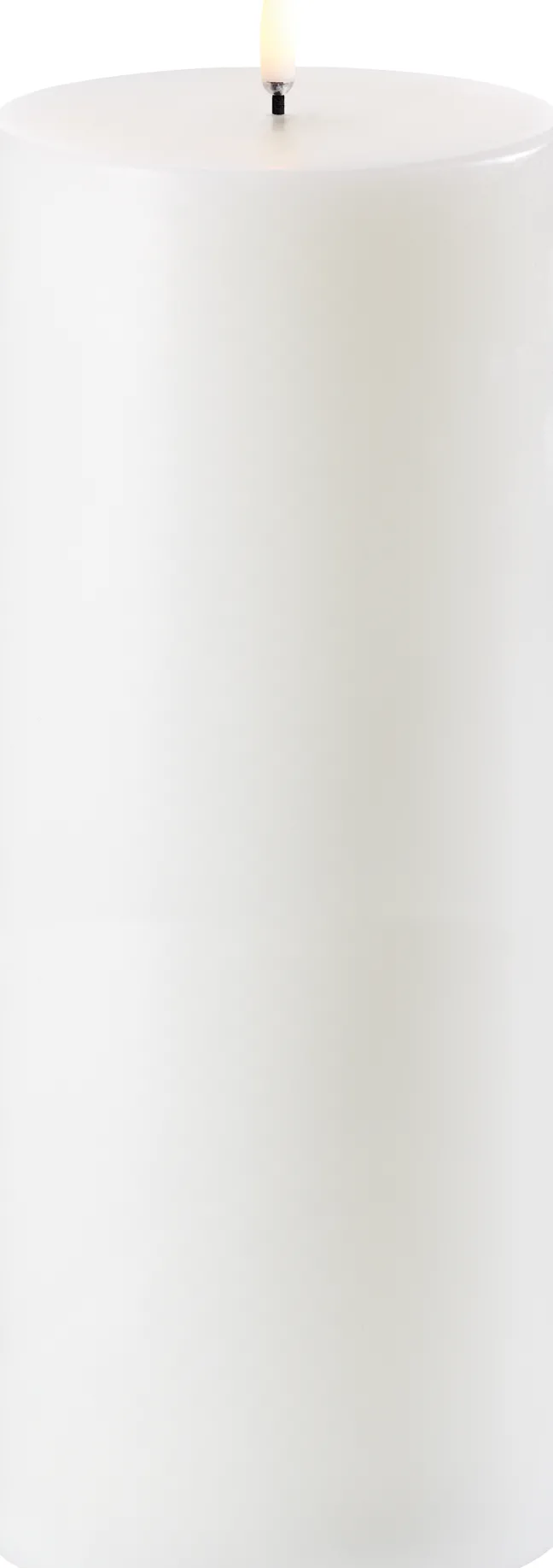 UYUNI LED Kerze Smooth 10,1x25 cm Nordic White