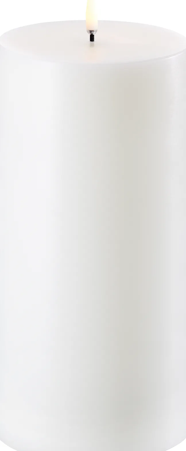 UYUNI LED Kerze Smooth 10,1x20 cm Nordic White