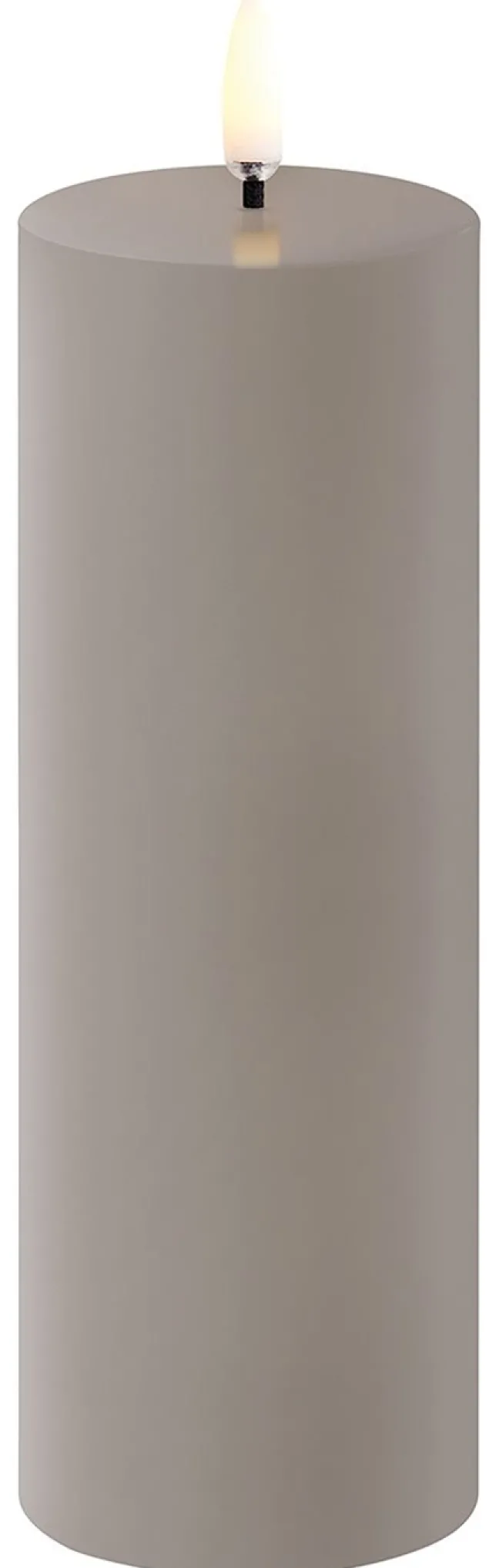 UYUNI LED Kerze Smooth 5,8x15 cm Sandstone