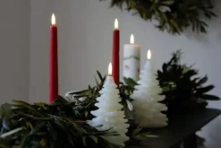 UYUNI LED Kerze Weihnachtsbaum Smooth 10x15 cm Ivory