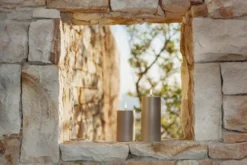 UYUNI LED Outdoor-Kerze 8,4x20 cm Sandstone