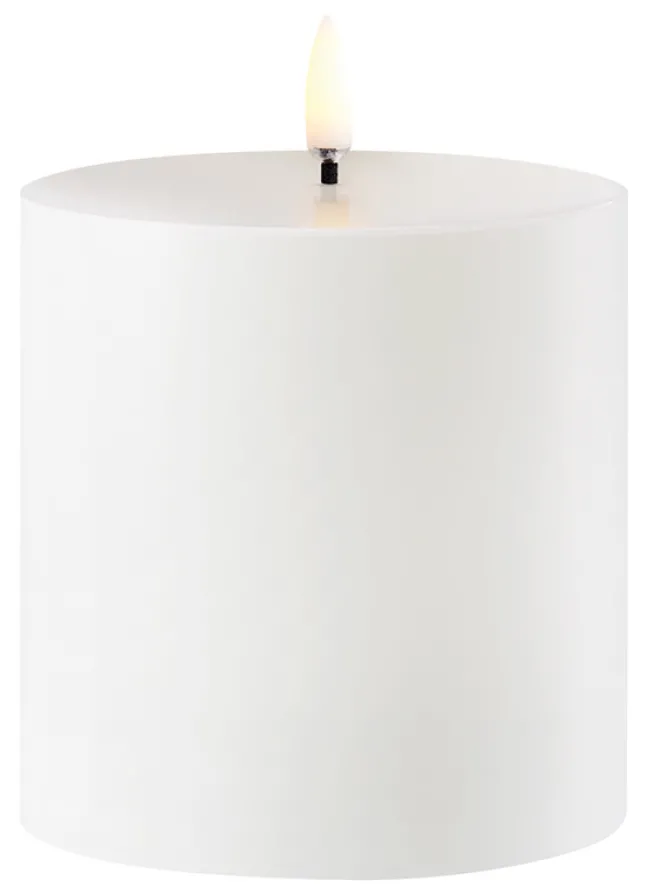 UYUNI LED Outdoor-Kerze 8,4x10 cm white