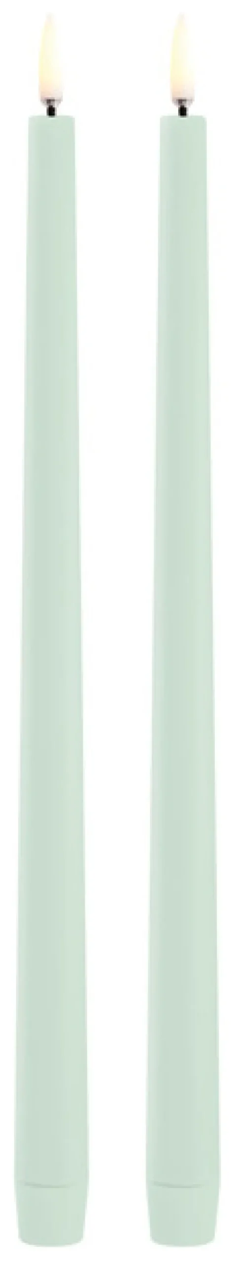 UYUNI LED Stabkerze Slim (2 Stück) Smooth 2,3x32 cm Dusty Green Sale