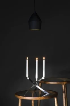 UYUNI Lightarch Kerzenständer Erweiterung um 1 Mini Stabkerze Chrome