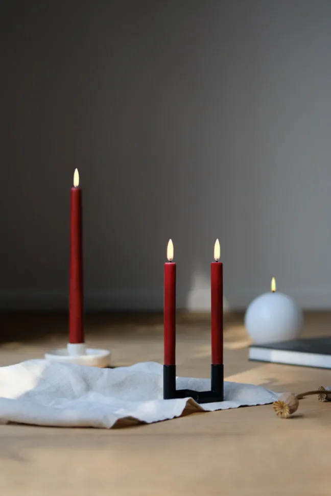 UYUNI Matrix Kerzenständer für 2 Mini Stabkerzen Black