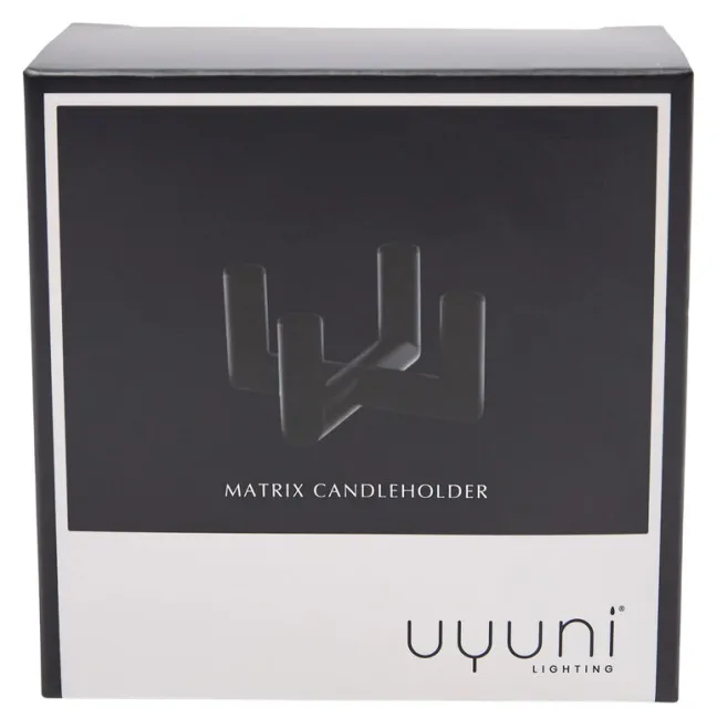 UYUNI Matrix Kerzenständer für 4 Mini Stabkerzen Black