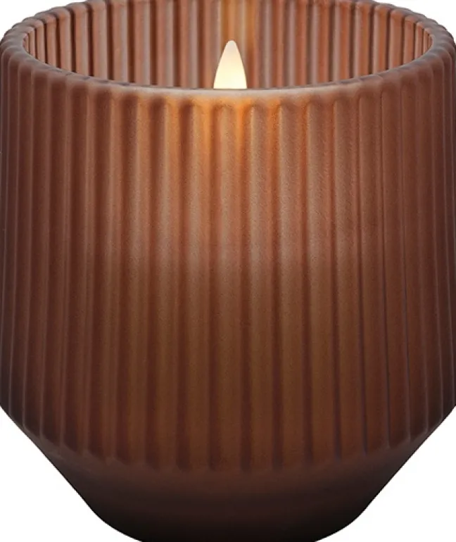 UYUNI Scented LED Duftkerze im Glas 8,5x9,5 cm Awaken brown