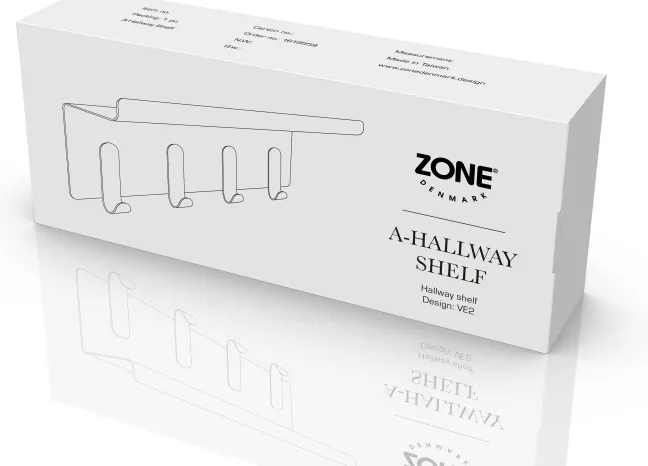 ZONE Denmark Flurregal A-Hallway grau