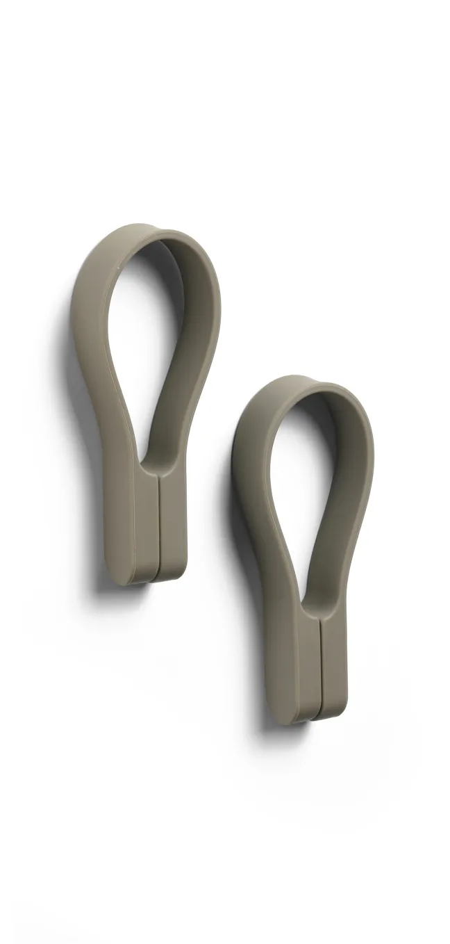 ZONE Denmark Handtuchhalter Loop magnet 2 Stück taupe