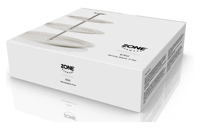ZONE Denmark Servierständer, 3 Etagen Eau 24 cm Offwhite Porzellan
