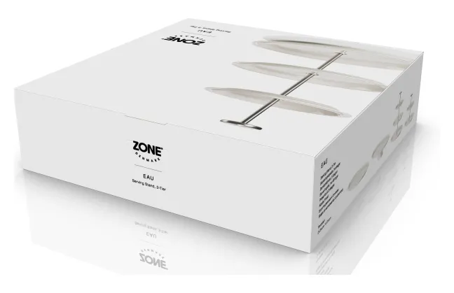 ZONE Denmark Servierständer, 3 Etagen Eau 24 cm Offwhite Porzellan