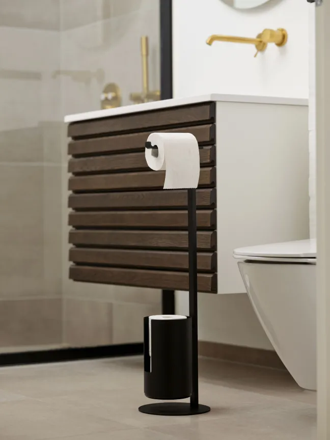 ZONE Denmark Toilettenpapierhalter Rim freistehend schwarz