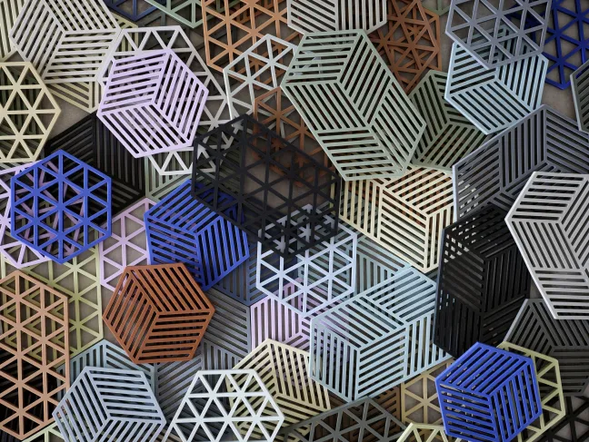 ZONE Denmark Untersetzer Hexagon Cool Grey 24cm