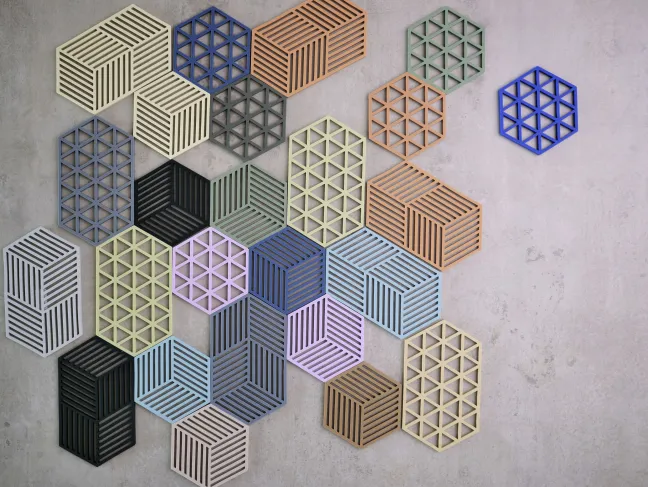 ZONE Denmark Untersetzer Hexagon Cool Grey 24cm