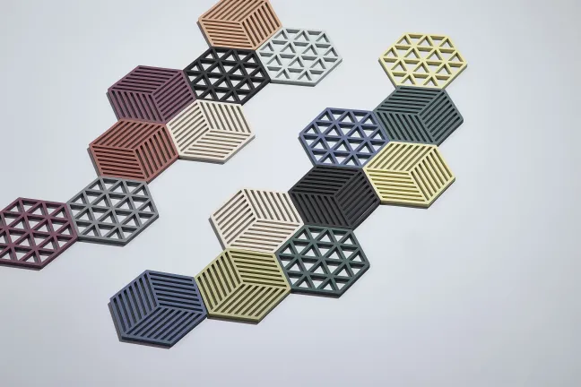 ZONE Denmark Untersetzer Hexagon Warm Grey