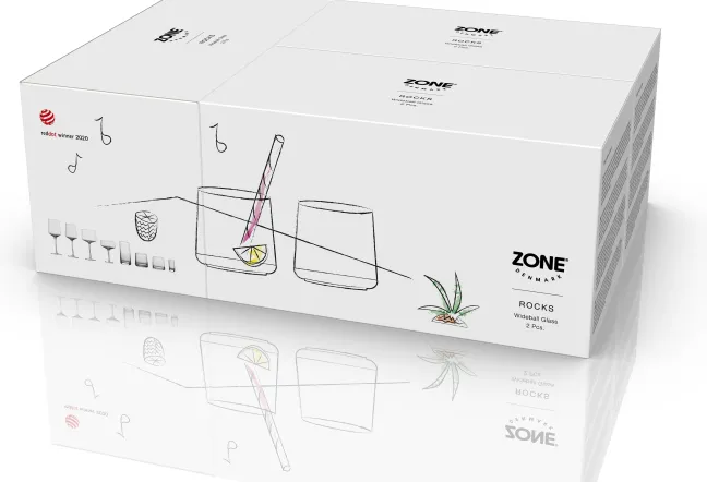 ZONE Denmark Wideball Glas Rocks 9 cm 2 Stück